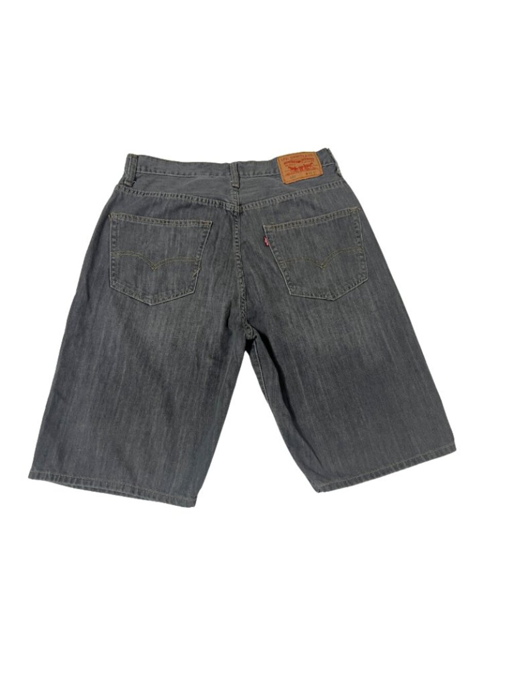 Levi's 569 Loose Straight Denim Jorts Light Gray Men's Size 33